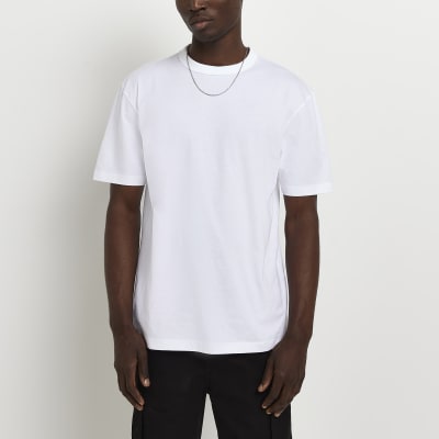 White multipack of 5 regular fit t-shirts | River Island