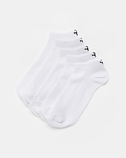 White Multipack of 5 RR trainer Socks