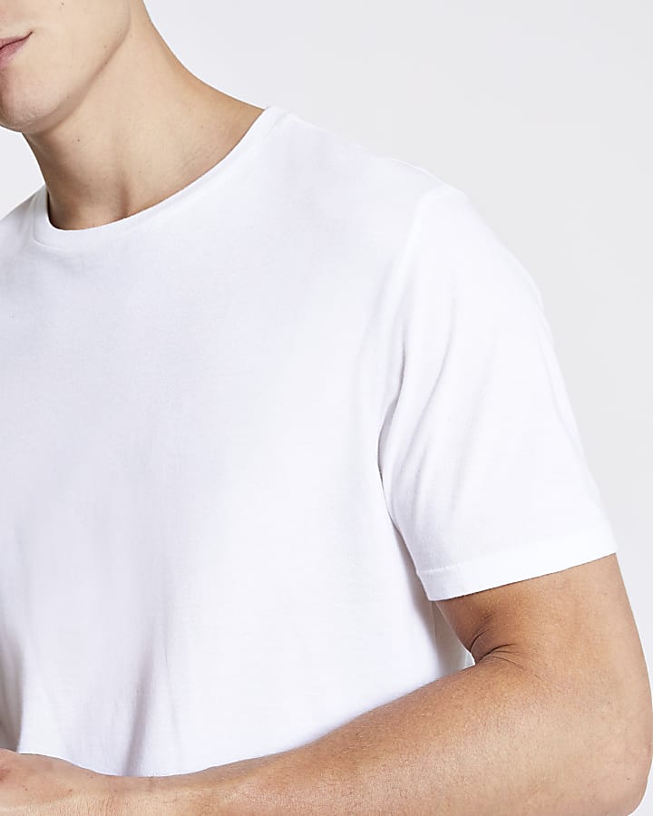 White multipack slim short sleeve t-shirts