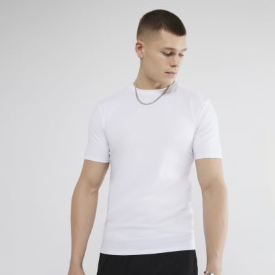 White Muscle Fit T-Shirt