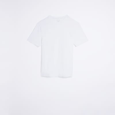 White muscle fit t-shirt