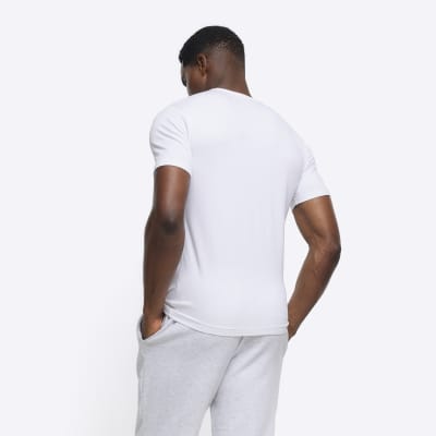 White muscle fit t-shirt | River Island