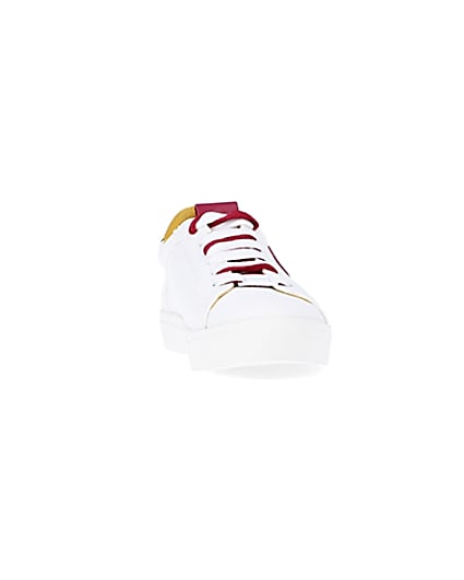 360 degree animation of product White NUSHU canvas trainers frame-20
