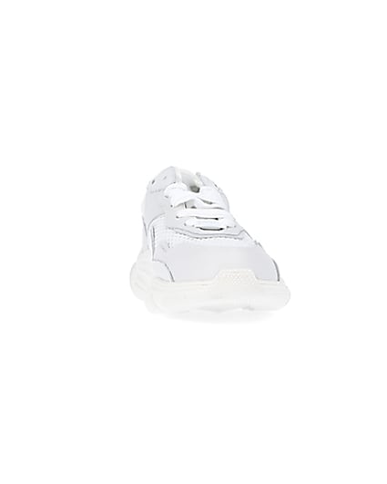 360 degree animation of product White NUSHU leather chunky trainers frame-20