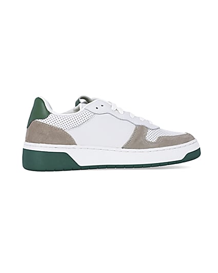 360 degree animation of product White NUSHU suede trainers frame-14