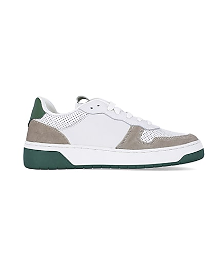 360 degree animation of product White NUSHU suede trainers frame-15