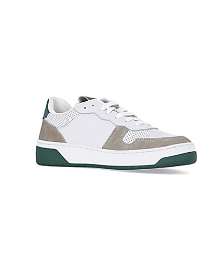 360 degree animation of product White NUSHU suede trainers frame-17