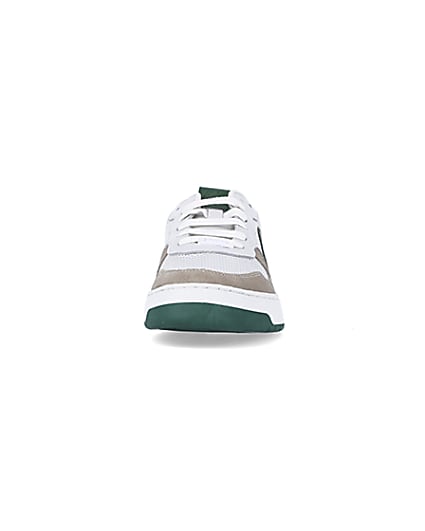 360 degree animation of product White NUSHU suede trainers frame-21