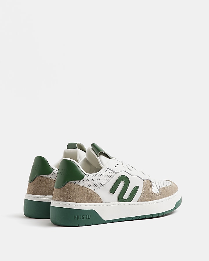 White NUSHU suede trainers