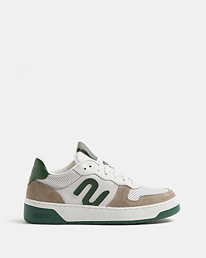 White NUSHU suede trainers