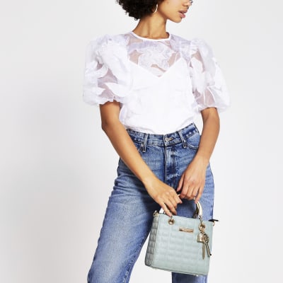 organza puff sleeve top