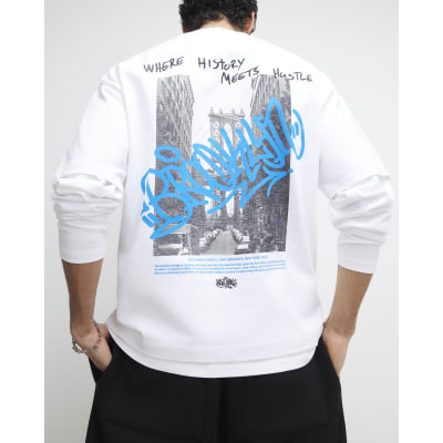 White Oversized Brooklyn City T-Shirt