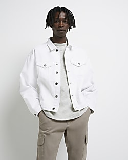 White Oversized denim Jacket