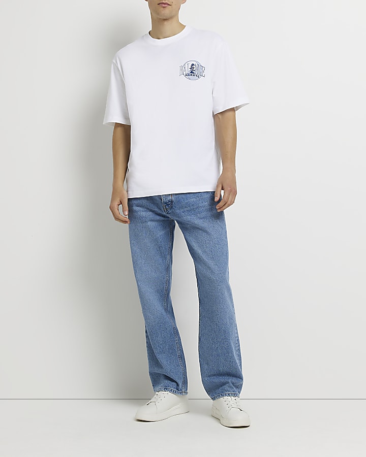 White Oversized fit graphic Bonsai T-shirt