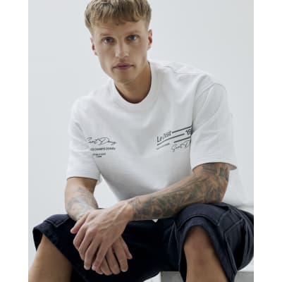 White Oversized Fit Le Desir T-Shirt