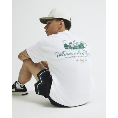 White Oversized Fit Montreal Racing T-Shirt