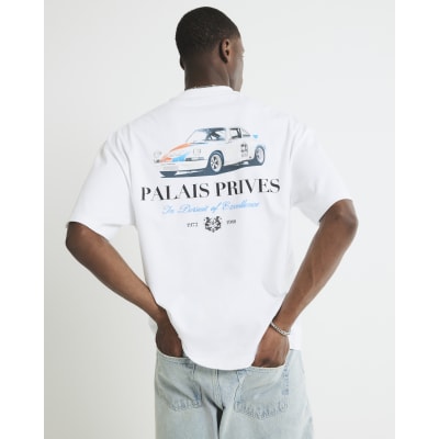 White Oversized Fit Palais Prives T-Shirt