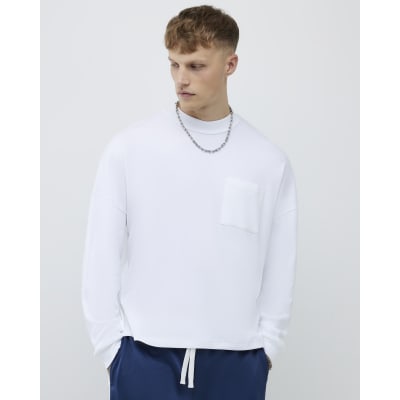 White Oversized Fit Reverse Seam T-Shirt