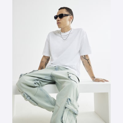 White Oversized Fit Washed Midweight T-Shirt