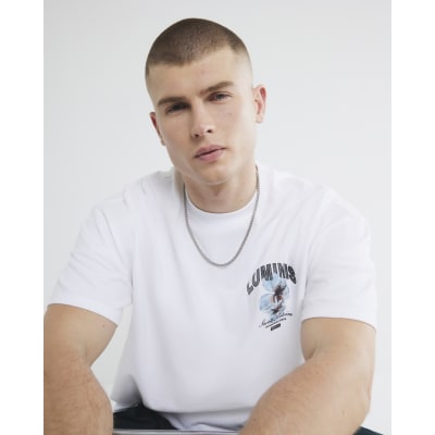 White Oversized Luminis Floral T-Shirt