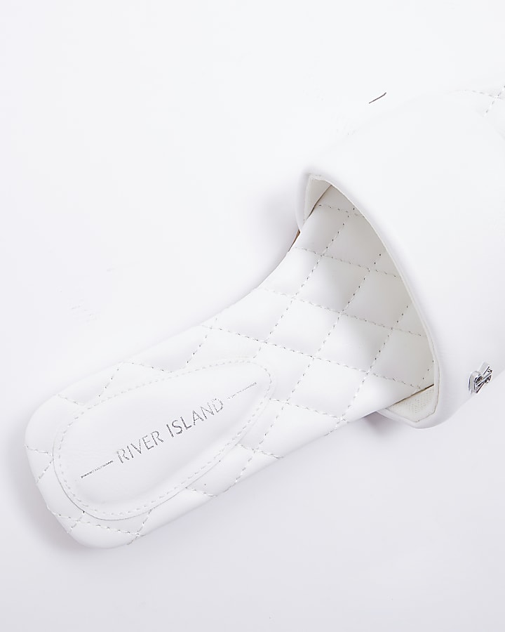 White padded sliders