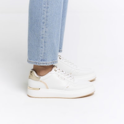 River island white sales plimsolls