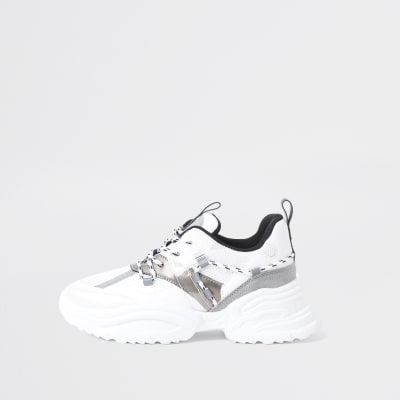 river island black chunky trainers
