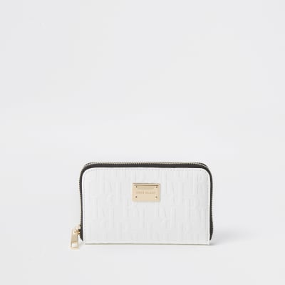 white patent purse