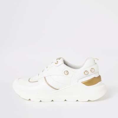 river island ladies white trainers