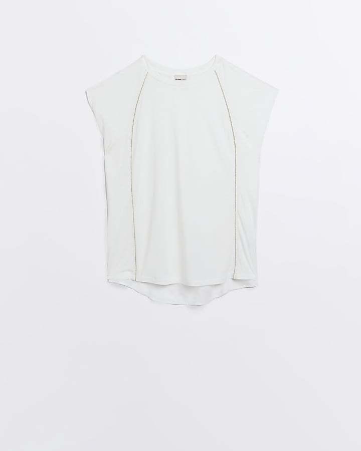 White piped t-shirt