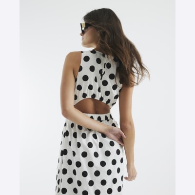 Clearance river island white polka dot dress Top Sale Black Friday