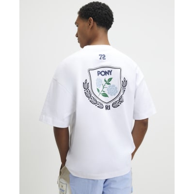 White Pony Oversized Crest T-Shirt