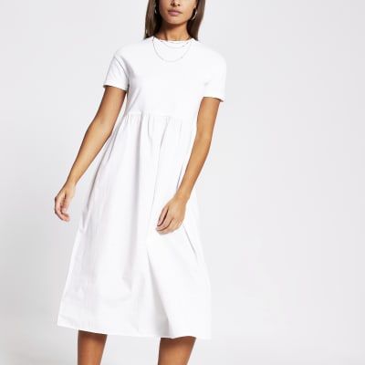 white t shirt midi dress