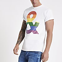 White ‘Pride and glitter’ T-shirt