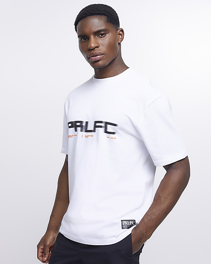White Prolific sport Blurred Graphic T-shirt