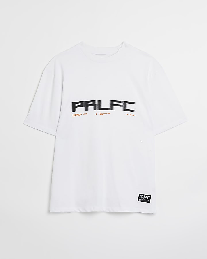 White Prolific sport Blurred Graphic T-shirt