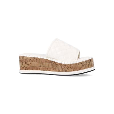 River island best sale white platform sandals