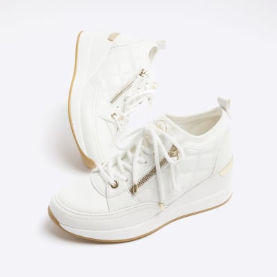 River fashion island ladies white trainers