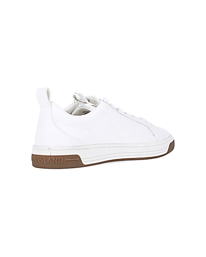360 degree animation of product White quilted trainers frame-12