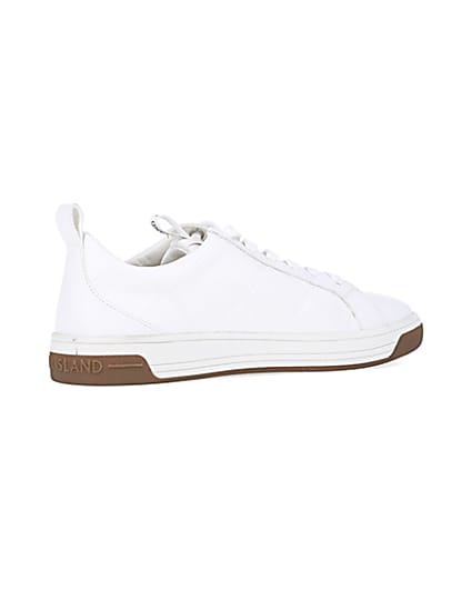 360 degree animation of product White quilted trainers frame-13