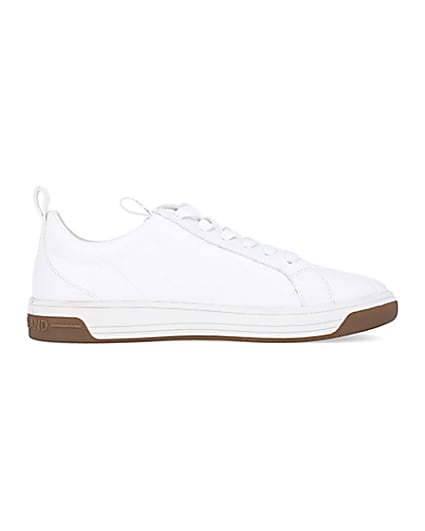360 degree animation of product White quilted trainers frame-15