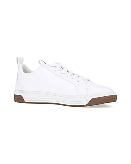 360 degree animation of product White quilted trainers frame-17