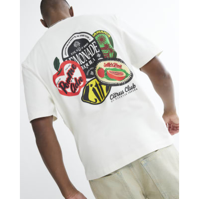 White Regular Fit Citrus Club Badge T-Shirt