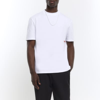 White regular fit cocktail graphic t-shirt | River Island