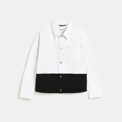 white twill jacket