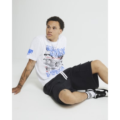 White Regular Fit Divine Band T-Shirt