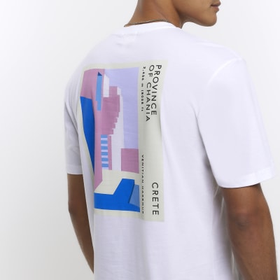 White regular fit graphic t-shirt