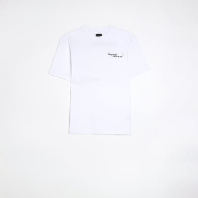 White regular fit graphic t-shirt