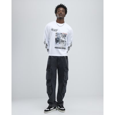 White Regular Fit Star T-Shirt