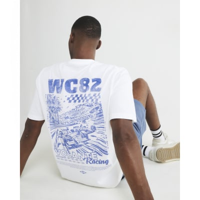 White Regular Fit WC82 Racing T-Shirt